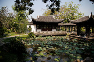Temple pond filming location in Bangkok Thailand