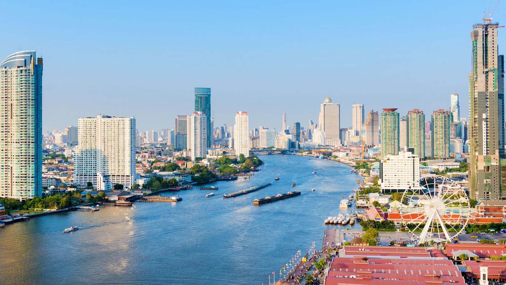 Chao Phraya River filming location in Bangkok Thailand