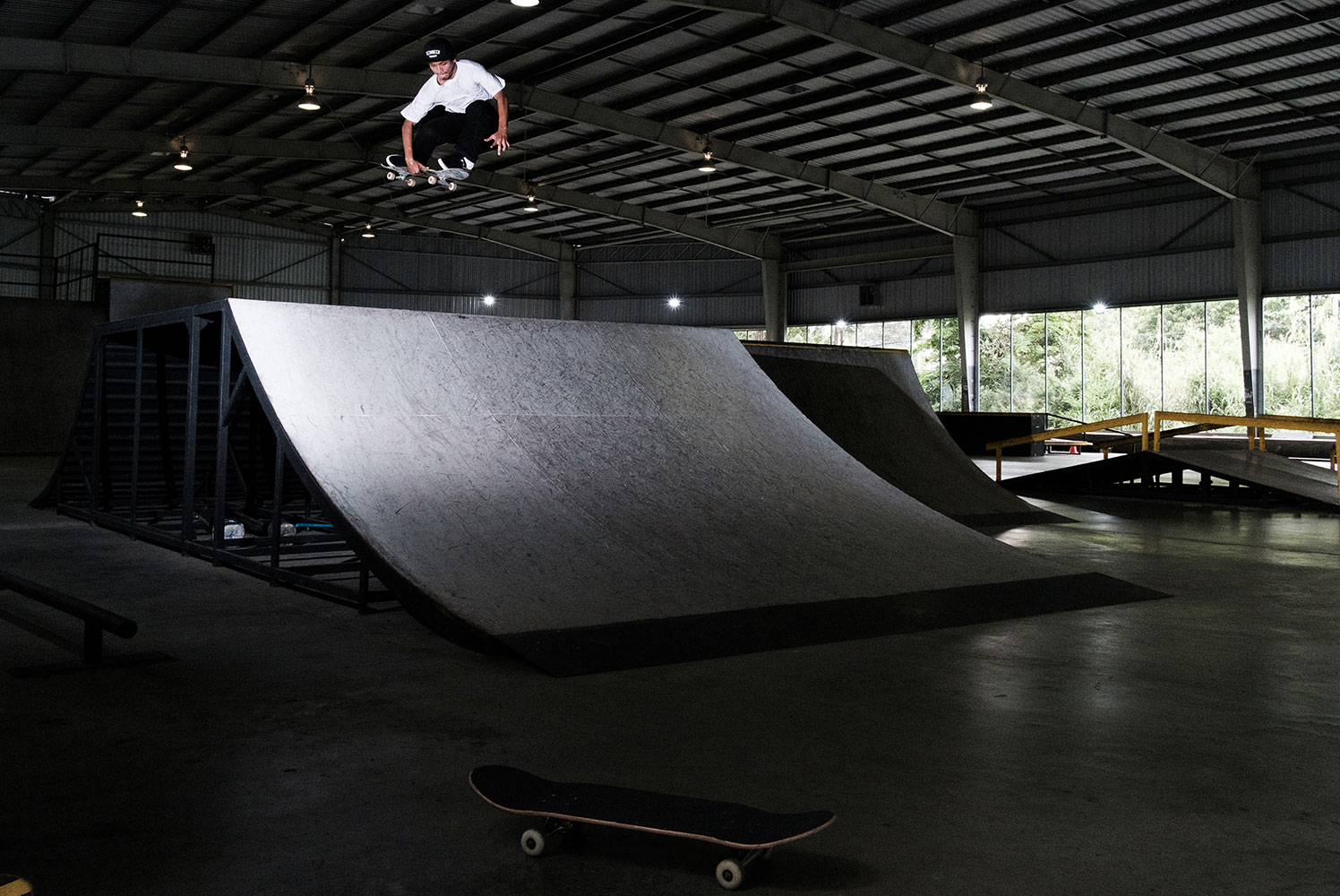 Skateboard half pipe filming location in Bangkok Thailand