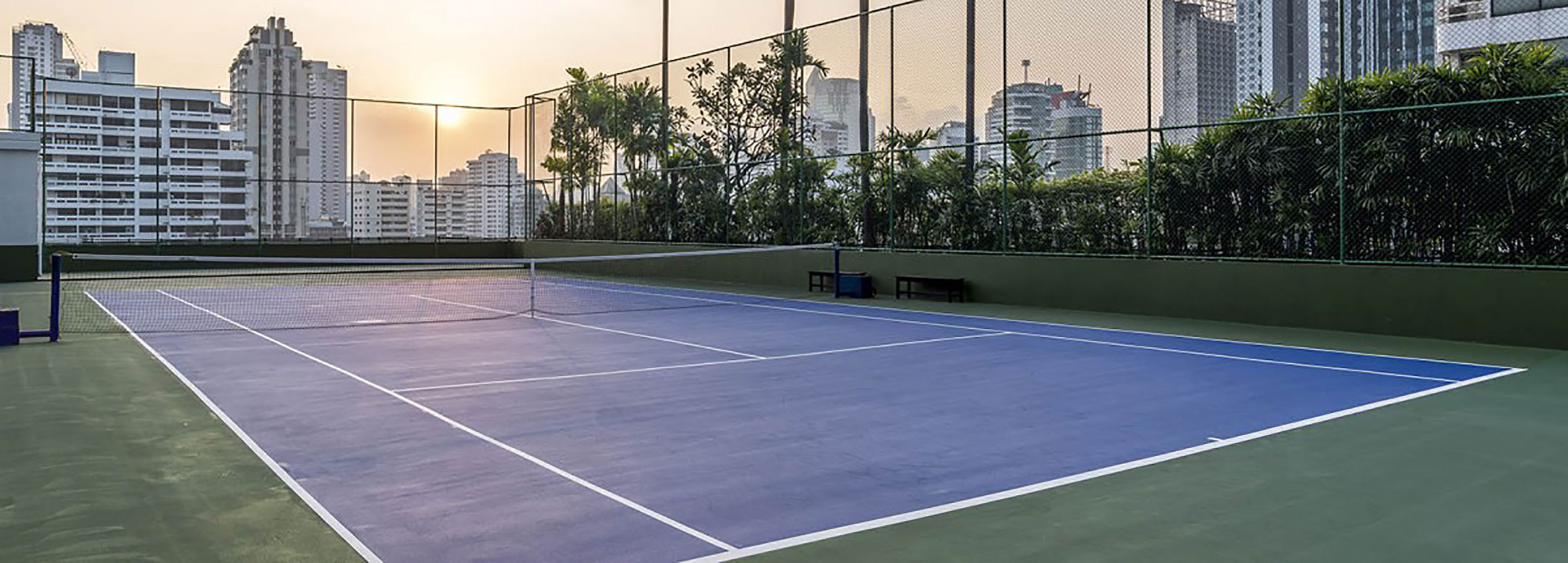 Tennis court filming location in Bangkok Thailand